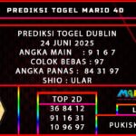 PREDIKSI TOGEL DUBLIN 24 JUNI 2025