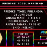 PREDIKSI TOGEL FINLANDIA 26 JUNI 2025