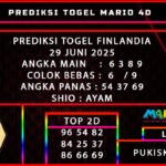 PREDIKSI TOGEL FINLANDIA 29 JUNI 2025