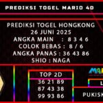 PREDIKSI TOGEL HONGKONG 26 JUNI 2025