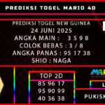PREDIKSI TOGEL NEW GUINEA 24 JUNI 2025