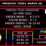 PREDIKSI TOGEL SINGAPORE 22 JUNI 2025