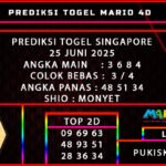 PREDIKSI TOGEL SINGAPORE 25 JUNI 2025