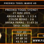 PREDIKSI TOGEL SYDNEY 21 JUNI 2025