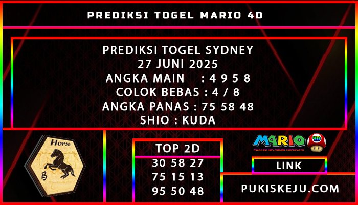 PREDIKSI TOGEL SYDNEY 27 JUNI 2025