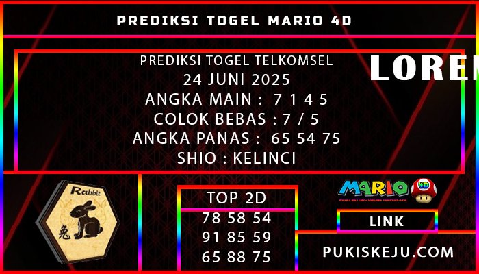 PREDIKSI TOGEL TELKOMSEL 24 JUNI 2025