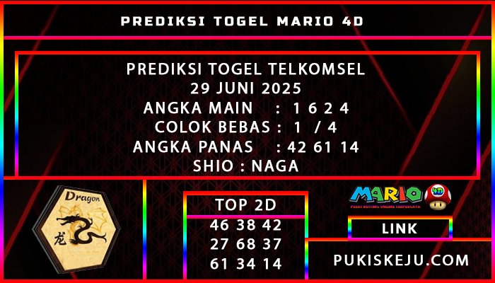 PREDIKSI TOGEL TELKOMSEL 29 JUNI 2025