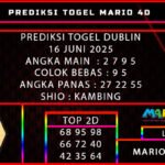 PREDIKSI TOGEL DUBLIN 16 JUNI 2025