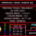 PREDIKSI TOGEL FINLANDIA 20 JUNI 2025