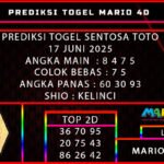 PREDIKSI TOGEL SENTOSA TOTO 17 JUNI 2025