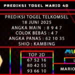 PREDIKSI TOGEL TELKOMSEL 18 JUNI 2025