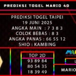 PREDIKSI TOGEL TAIPEI 19 JUNI 2025