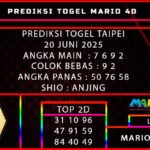 PREDIKSI TOGEL TAIPEI 20 JUNI 2025