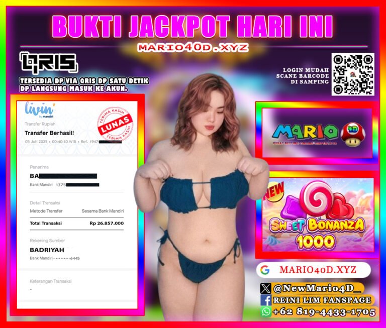 BUKTI KEMENANGAN MARIO4D TGL 05 JULI 2025