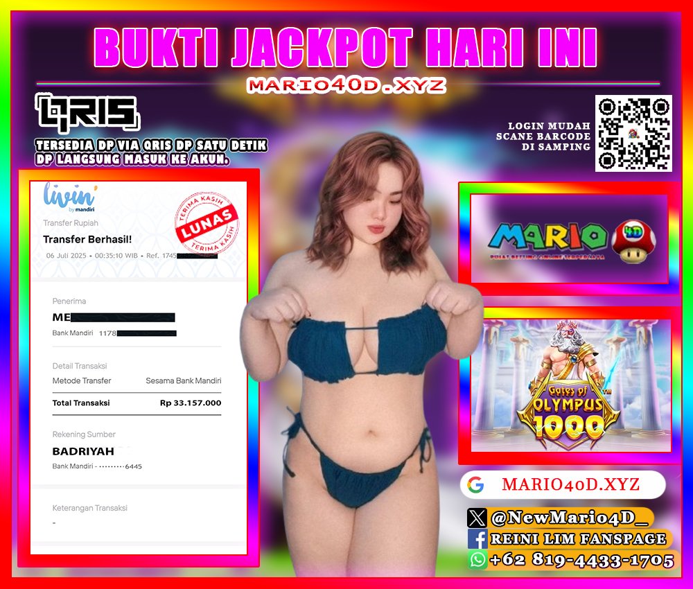 BUKTI KEMENANGAN MARIO4D TGL 06 JULI 2025