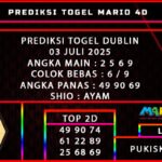 PREDIKSI TOGEL DUBLIN 03 JULI 2025
