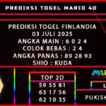 PREDIKSI TOGEL FINLANDIA 03 JULI 2025