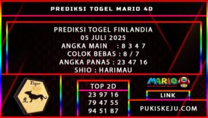 PREDIKSI TOGEL FINLANDIA 05 JULI 2025
