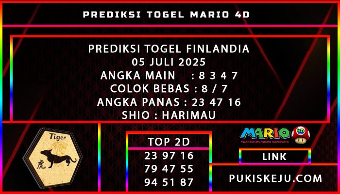 PREDIKSI TOGEL FINLANDIA 05 JULI 2025