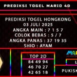PREDIKSI TOGEL HONGKONG 03 JULI 2025