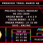 PREDIKSI TOGEL INDOSAT 06 JULI 2025