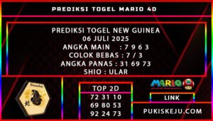 PREDIKSI TOGEL NEW GUINEA 06 JULI 2025