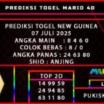 PREDIKSI TOGEL NEW GUINEA 07 JULI 2025