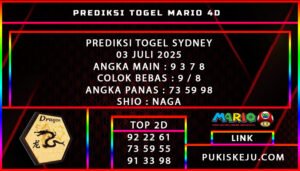 PREDIKSI TOGEL SYDNEY 03 JULI 2025