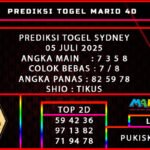 PREDIKSI TOGEL SYDNEY 05 JULI 2025