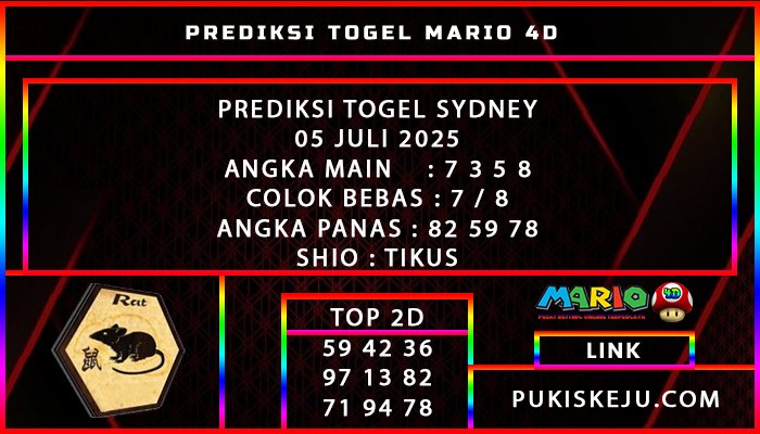 PREDIKSI TOGEL SYDNEY 05 JULI 2025