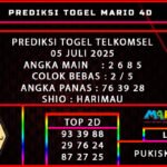 PREDIKSI TOGEL TELKOMSEL 05 JULI 2025